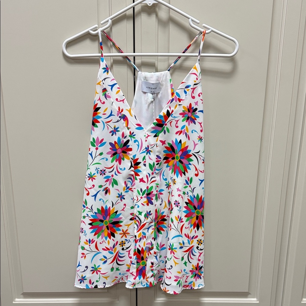 NWT Adrienne Multicolor Floral Top and Short SET Small